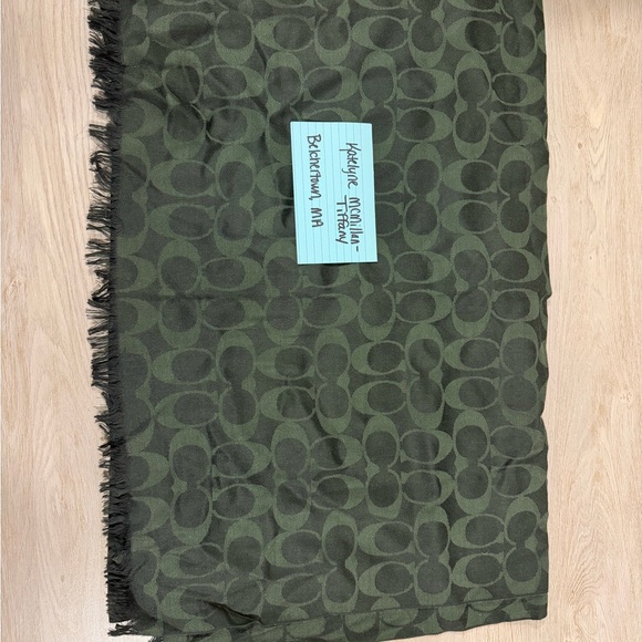Coach Signature Stole- Hunter Green